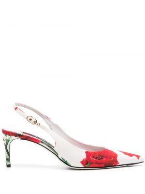 Salonke s cvjetnim printom s printom s otvorenom petom Dolce & Gabbana Pre-owned