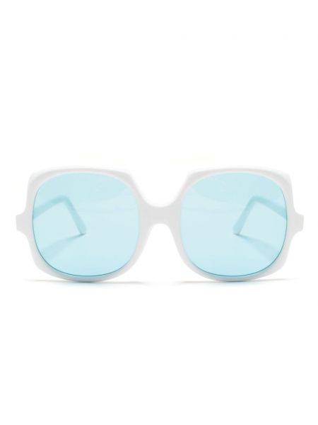 Lunettes de soleil à imprimé oversize Adriana Degreas blanc