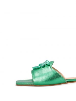 Nahast sandaalid Pinko roheline