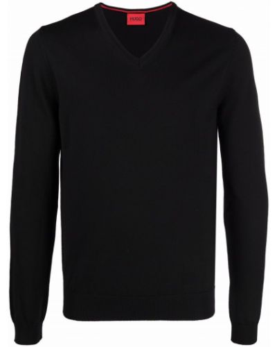 Jersey con escote v de tela jersey Boss negro