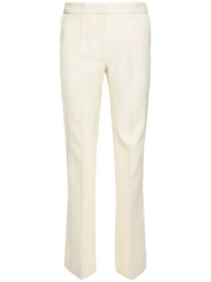 Béžové krepové kalhoty Victoria Victoria Beckham