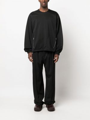 Bluza rozpinana z okrągłym dekoltem z kieszeniami Jil Sander czarna