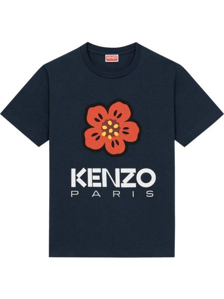 Футболка в цветочек Kenzo синяя