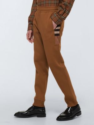 Pantaloni sport din bumbac Burberry maro