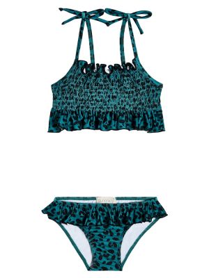 Leopard trykt bikini for piger Suncracy blå