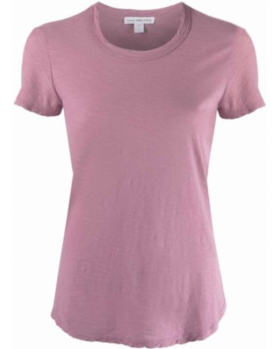 Camiseta con escote v James Perse rosa
