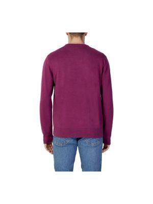 Dzianinowy sweter Armani Exchange fioletowy