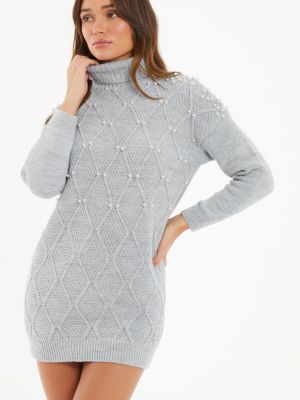 Платье-свитер Quiz серое