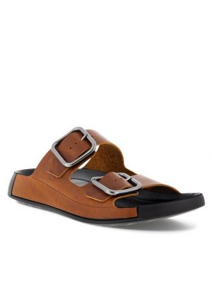 Kožené sandále Ecco - hnedá