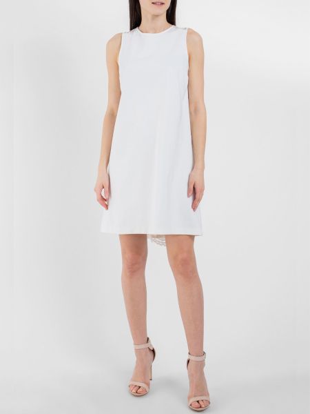 Белое платье миди из вискозы Twin-set