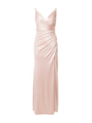 Rožinio aukso vakarinė suknelė Unique auksinė