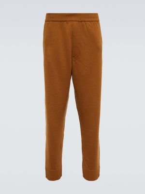 Pantaloni tuta di cachemire di cotone Zegna marrone