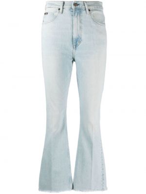 Kožené pletené kožené boyfriend džínsy Polo Ralph Lauren modrá