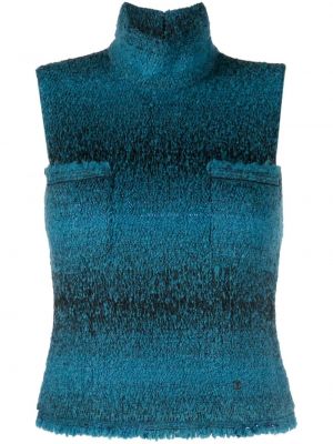 Pletený top bez rukávov s prechodom farieb Chanel Pre-owned