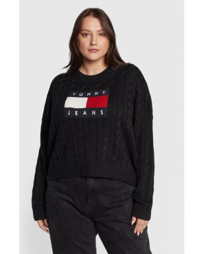 Maglione Tommy Jeans Curve nero