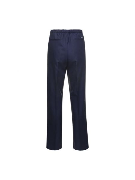 Pantalones rectos de lana Fendi azul