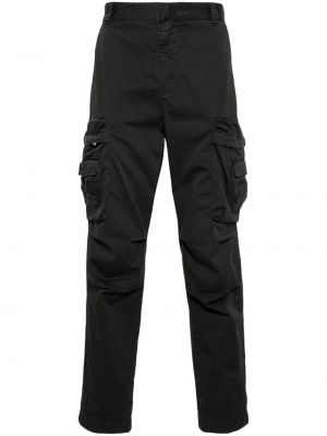 Voľné bavlnené nohavice Diesel čierna