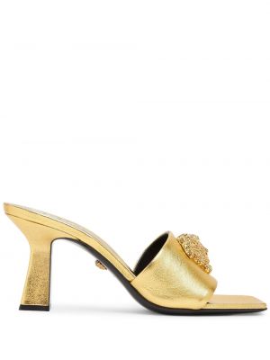 Papuci tip mules Versace auriu