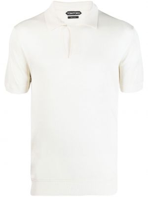 Polo avec manches courtes Tom Ford blanc
