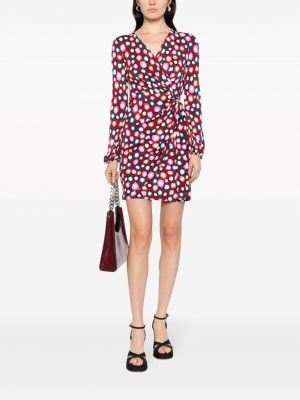 Leopardimustriga kleit Dvf Diane Von Furstenberg punane