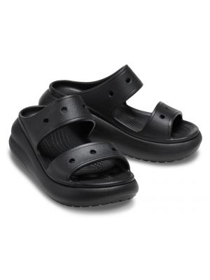 Туфли на каблуке Crocs черные