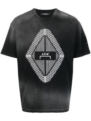 Spalvų gradiento rašto raštuotas marškinėliai A-cold-wall* juoda