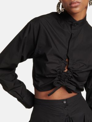 Camicia di cotone Alaã¯a nero