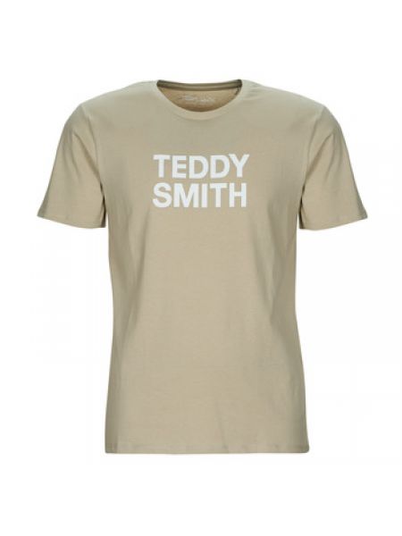 Koszulka z krótkim rękawem Teddy Smith beżowa