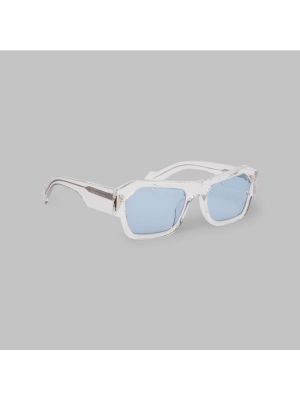 Okulary przeciwsłoneczne w geometryczne wzory Marcelo Burlon białe