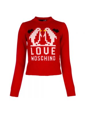 Czerwony pulower Love Moschino