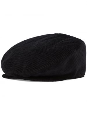Czarna czapka sztruksowa bez obcasa Dolce And Gabbana