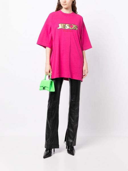 Oversize t-shirt Vetements pink