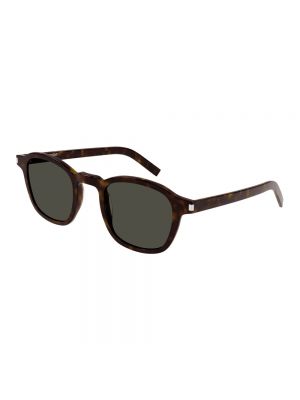 Okulary przeciwsłoneczne slim fit Saint Laurent brązowe