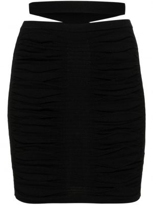 Drapované pletené sukně Andreadamo černé