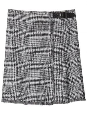 Kostkované mini sukně s třásněmi Burberry