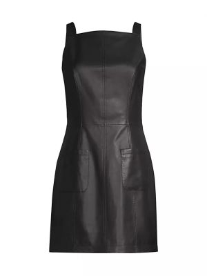 Кожаное платье мини Jason Wu черное