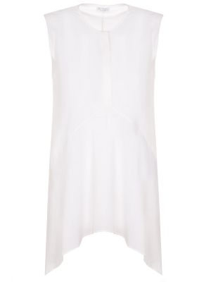 Асимметричная шелковая блузка Brunello Cucinelli белая
