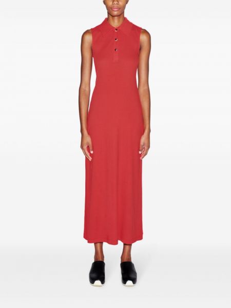 Sukienka midi bawełniana Rosetta Getty czerwona