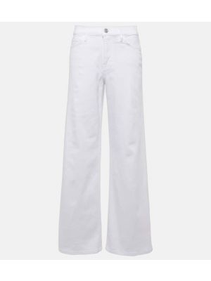 Pantaloni dritti a vita alta slim fit Frame bianco