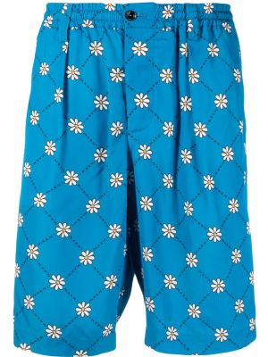 Shorts de sport à fleurs Marni bleu