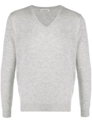 Jersey de punto con escote v de tela jersey Laneus gris