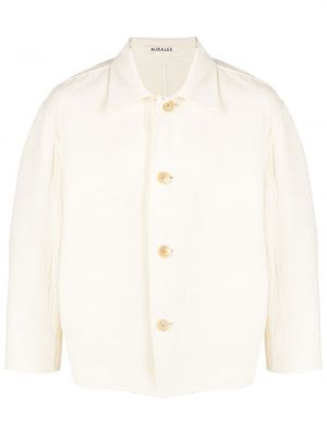 Medvilninė vilnonė marškiniai Auralee balta