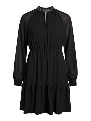 Voľné priliehavé šaty Vila čierna