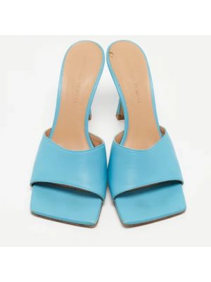 Sandalias de cuero Bottega Veneta Vintage azul