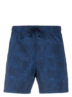 Kratke hlače s perjem s potiskom Canali modra