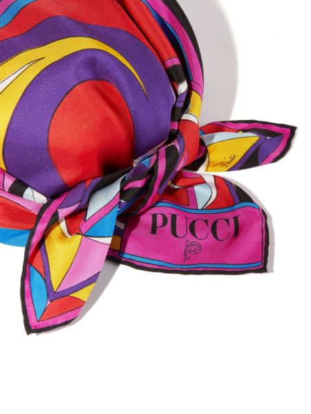 Abstrakter seiden mütze Pucci pink
