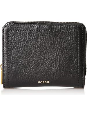 Кожаный кошелек Fossil черный