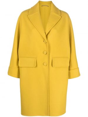 Vlněný kabát Ermanno Scervino žlutý