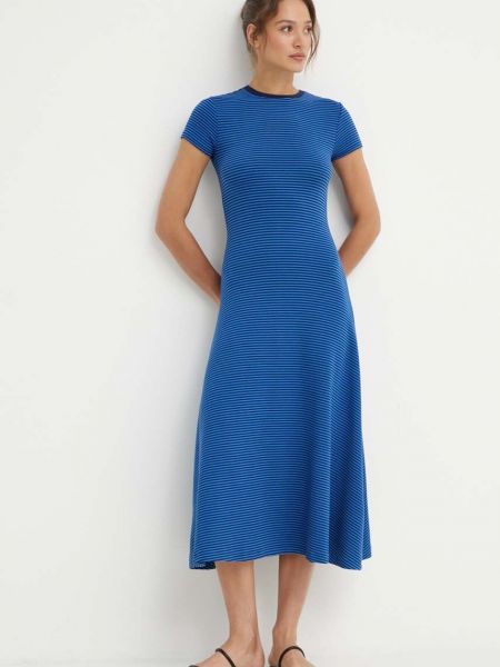 Sukienka długa Polo Ralph Lauren niebieska
