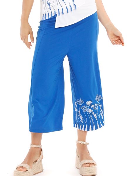 Pantalones con bordado Mamatayoe azul